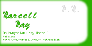 marcell may business card